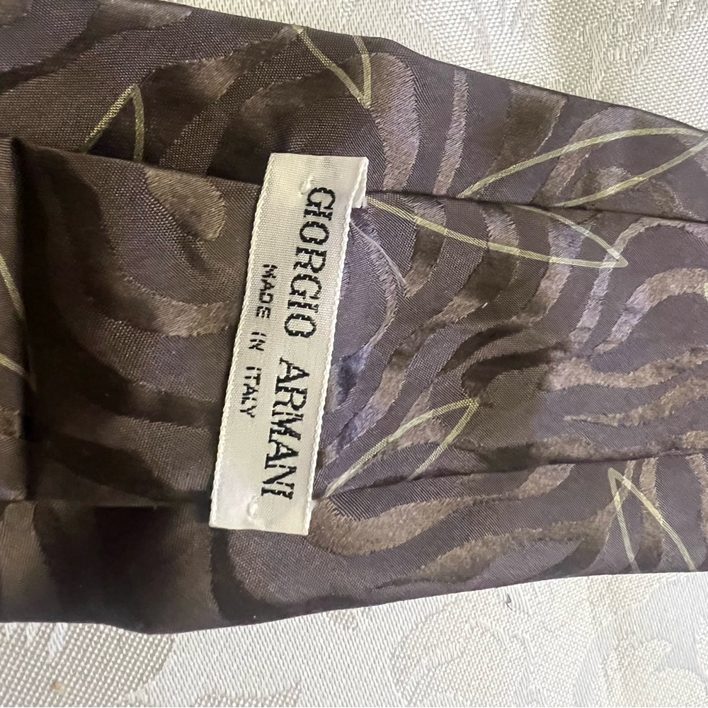 Giorgio Armani Dark Brown Abstract Tie